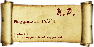 Megyaszai Pál névjegykártya